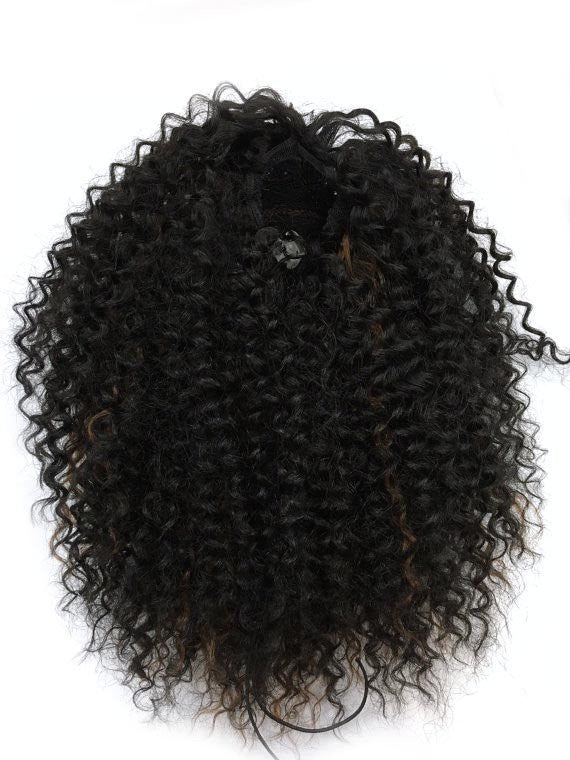 Draw String Ponytail In Kinky Curly 100 Human Hair 12