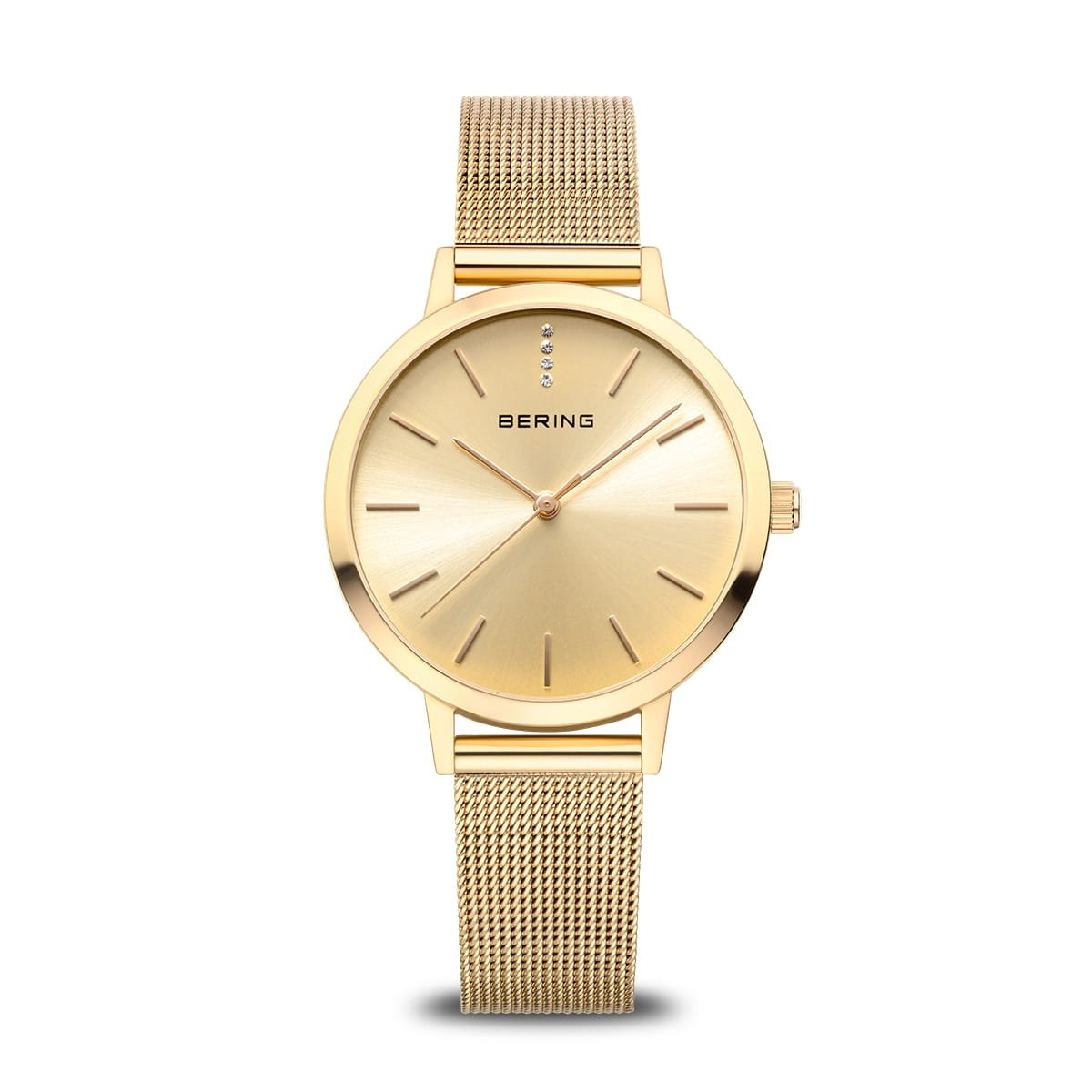 Bering Classic Gold Mesh Watch