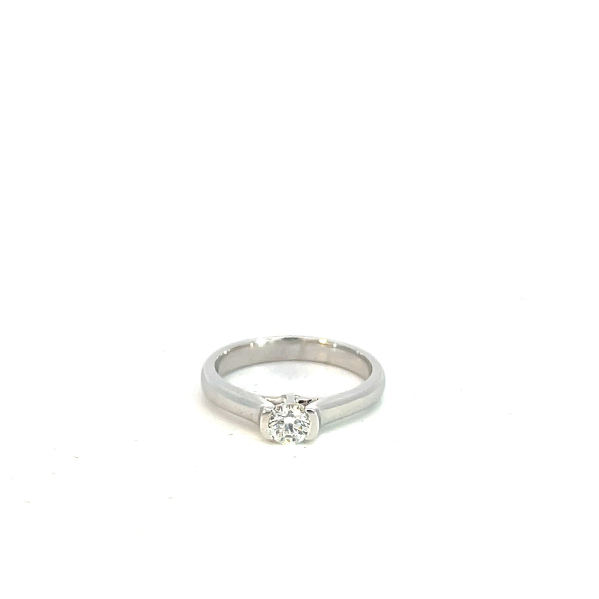 Half Bezel Solitaire Engagement Ring - Markbridge Jewellers