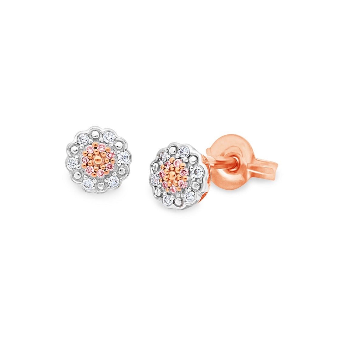 Pink & White Diamond Earrings - Markbridge Jewellers