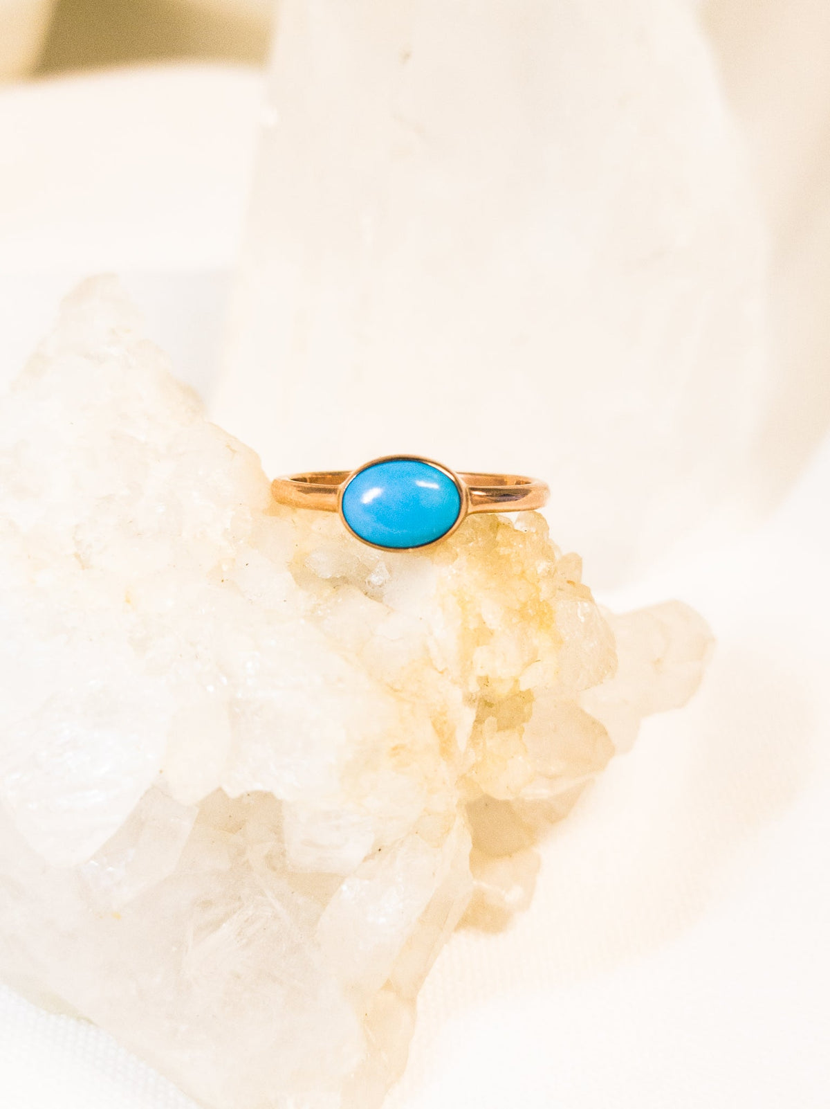 Turquoise Rose Gold Ring - Markbridge Jewellers