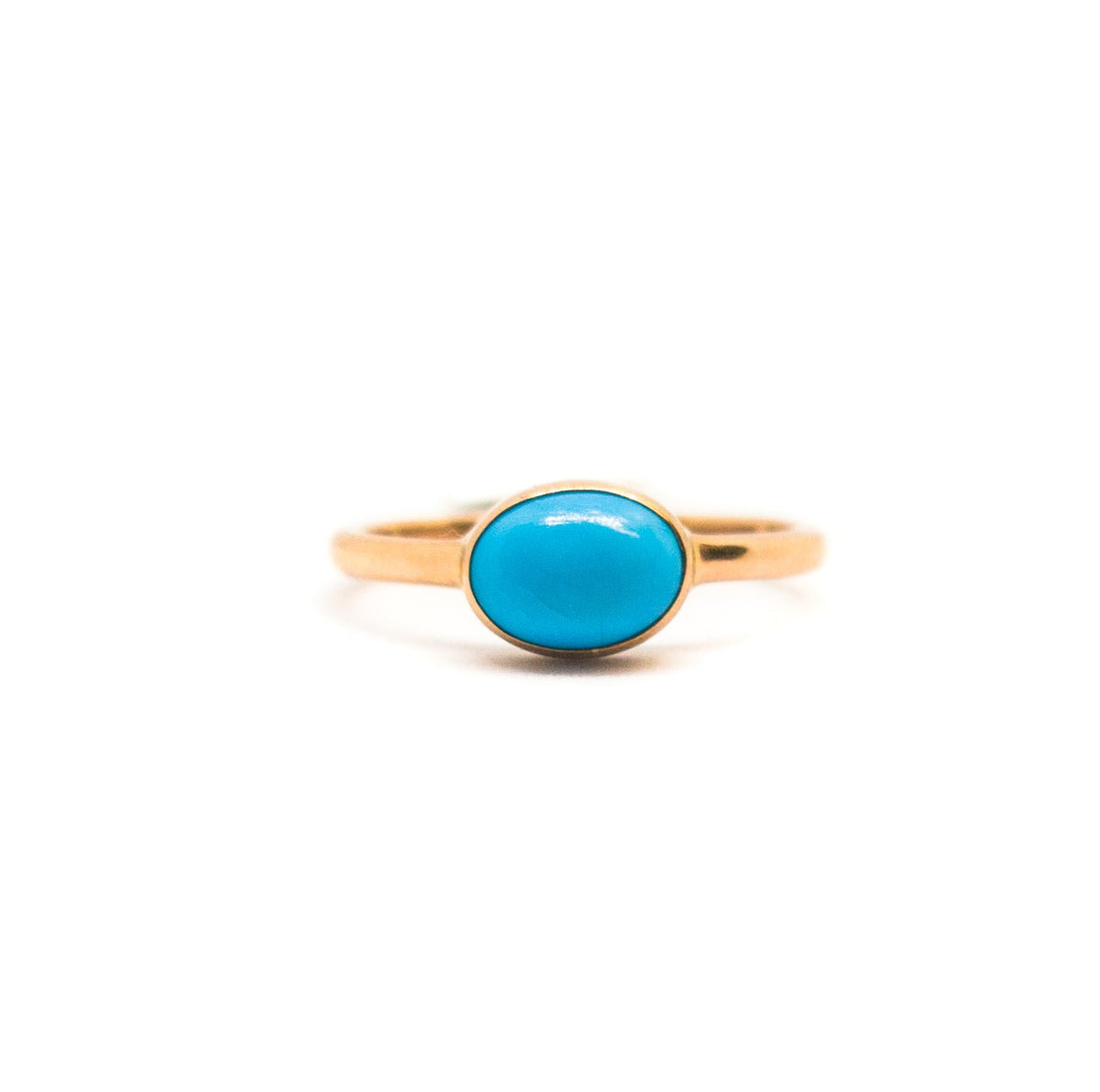 Turquoise Rose Gold Ring - Markbridge Jewellers