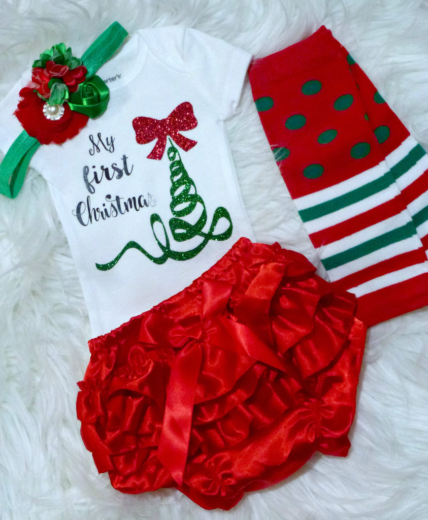 newborn first christmas outfit