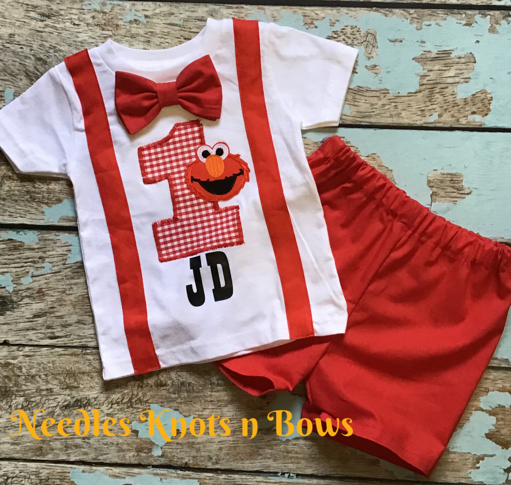 elmo outfit baby boy