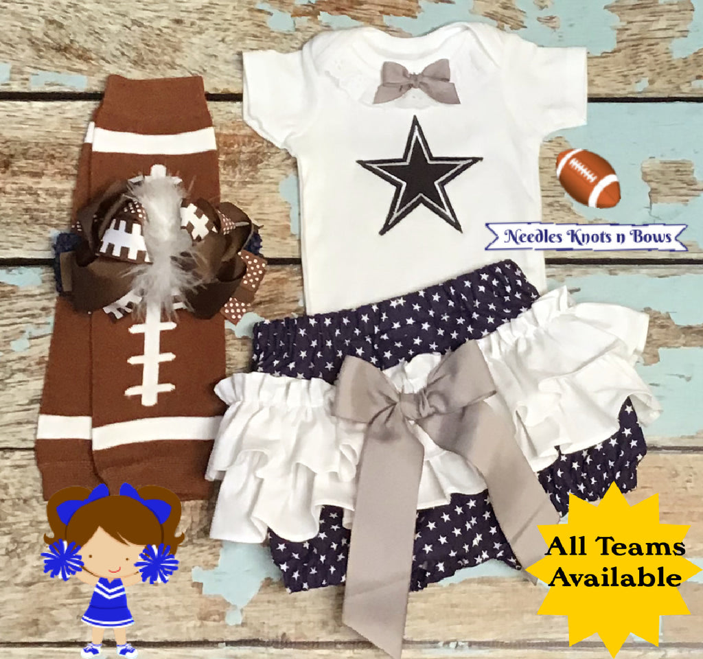 Dallas Cowboys Girls Outfit-sequin skirt – Keepsake Konnections