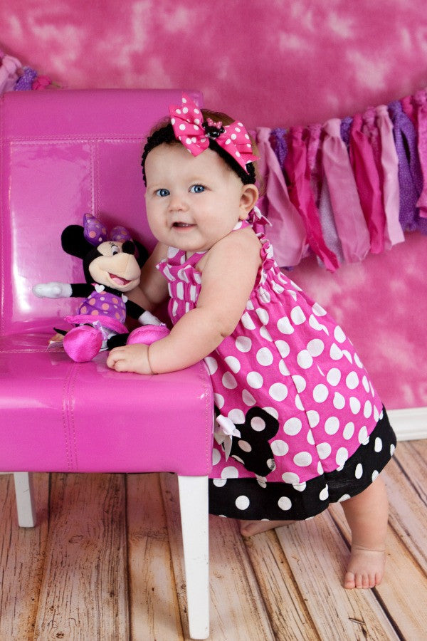 Adolescent Petulance kussen Girls First Minnie Mouse Birthday Dress, Second Birthday Dress – Needles  Knots n Bows