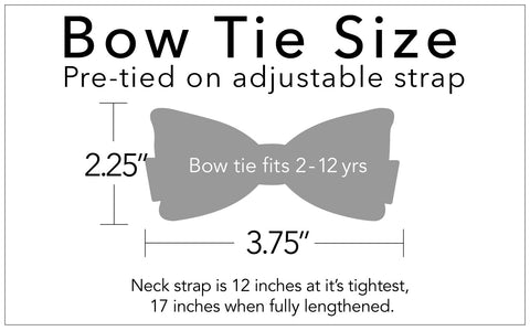 boys bow tie size chart boon