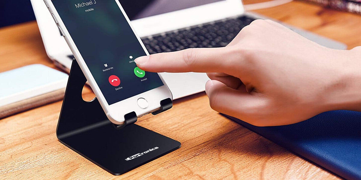 Portronics Modesk Phone | Mobile Stand/Holder easy to use phone by this