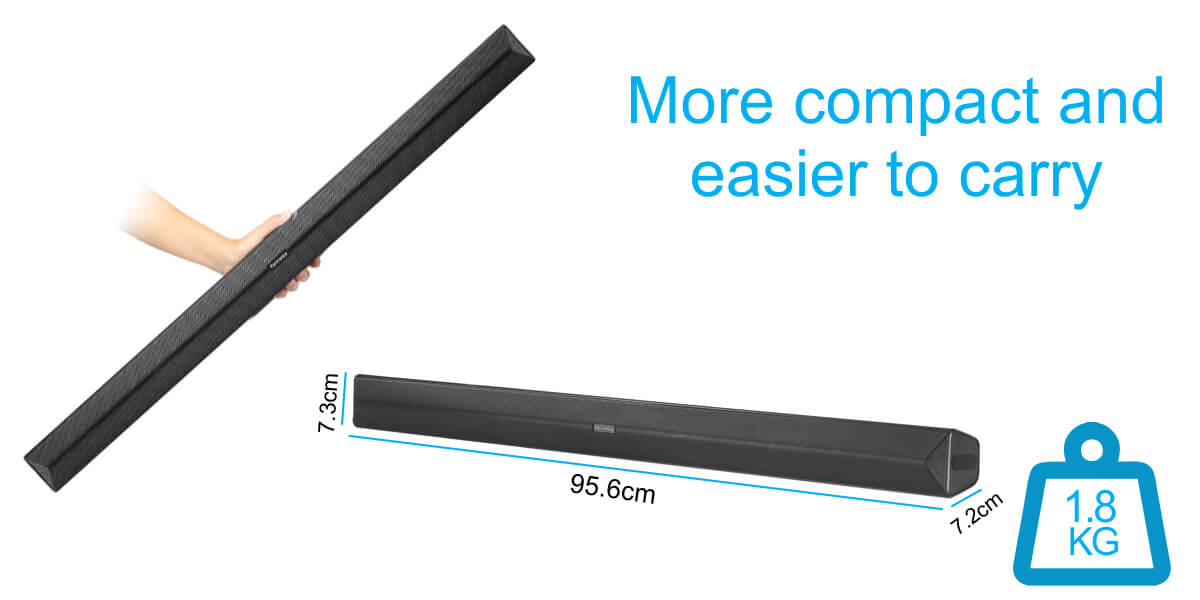 Portronics Sound Slick II: Wireless TV Sound Bar & Portable Sound Bar compact