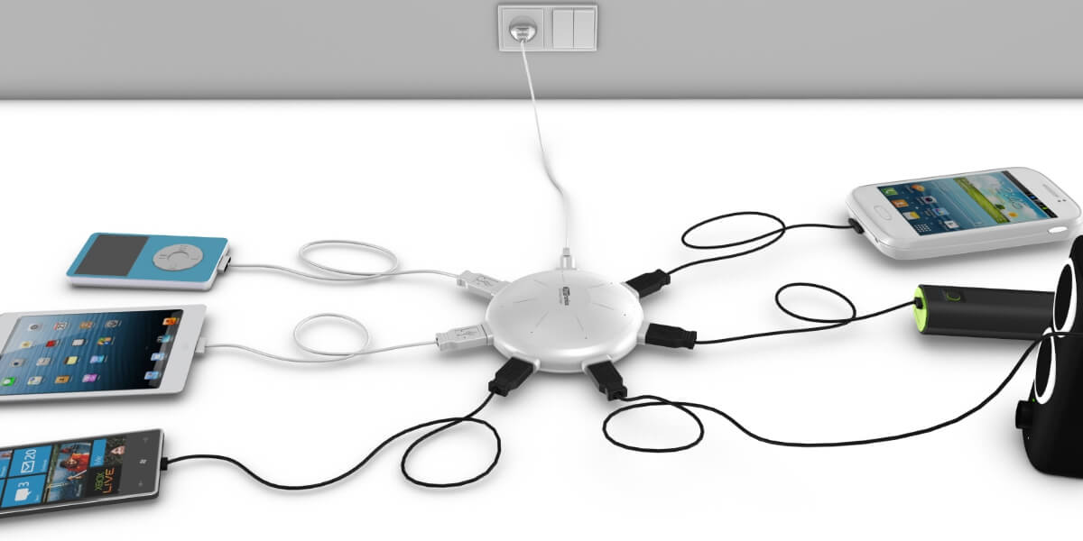 UFO Home Charger USB power Port multitasking 