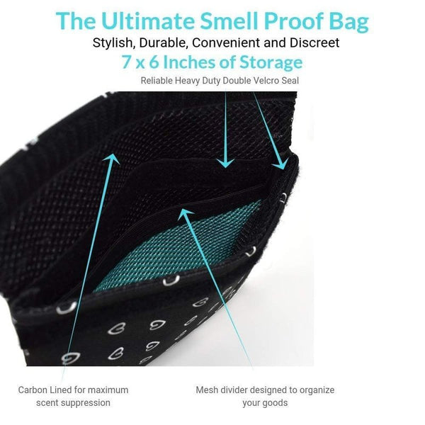 Formline Supply Smell Proof Bags 7x6/" Smell Proof Bag Odor Proof Pouch