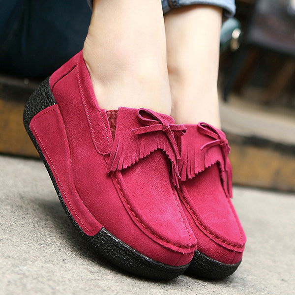 comfy slip on platform shoes