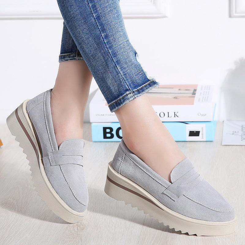 comfy platform slip on shoes