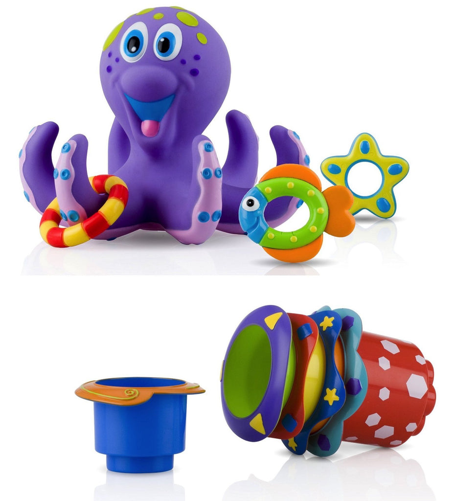 purple octopus bath toy