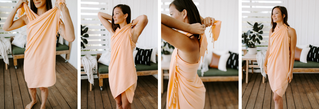 Turkish towel as a sarong