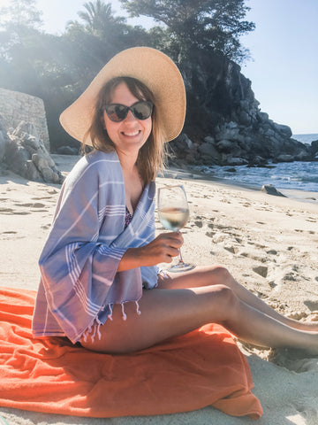 Turkish towel at the beach