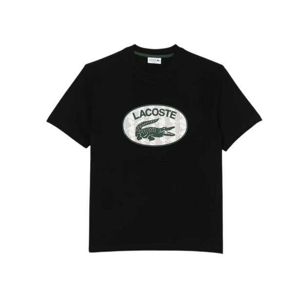 vente Holde mikro Lacoste Branded Monogram Print T-Shirt (Black) | SNEAKER TOWN