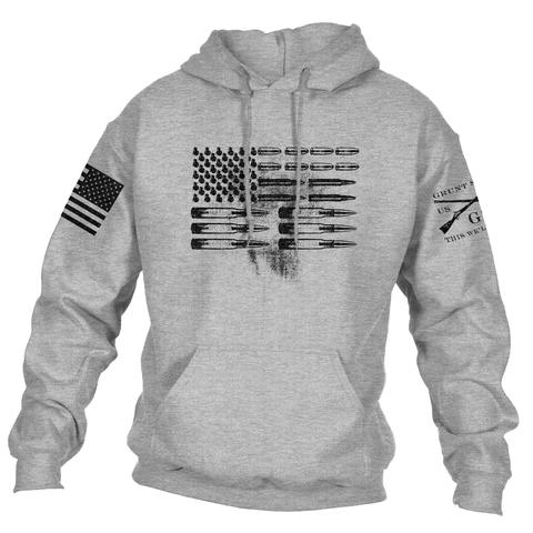 AMMO FLAG HOODIE - SPORT GREY
