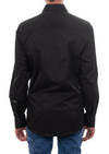 Black Square Waxed Lace Shirt