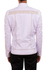 White Gold "Meander" Studded Jacket