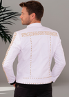 White Gold "Meander" Studded Jacket