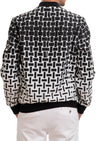 Black Geometric Jacquard Jacket