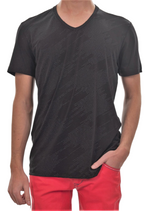 Black Tonal Silicon Studded Tee