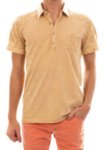 Beige Washed Lace Detailed Polo
