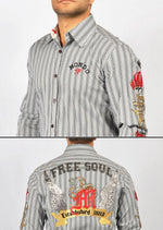 Black Gray Checker Long Sleeve Shirt