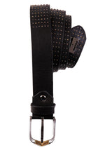 Black Gold Rounded Studded Belt