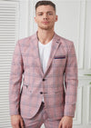 Pink Plaid Tech 2-Pcs Suit