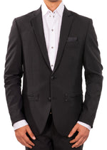 Black Square Studded 2-Pieces Suit