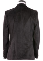 Black Snake Pattern Velvet Blazer