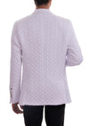 White Houndstooth Emboss Blazer