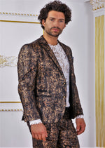 Brown Bronze Metallic 2-Pieces Suit