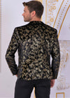 Black Gold Foil Velvet Blazer