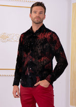 Black Burgundy Dream Velvet Shirt