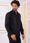 Black "Front Panel" Rhinestone Shirt