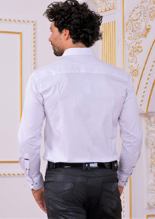 White Vertical Zipper Shirt