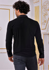 Black Shine Zipper Shirt