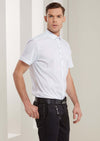 White Luxury Buckle Short Sleeve Shirt