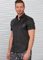 Black Shoulder Detailed Shirt