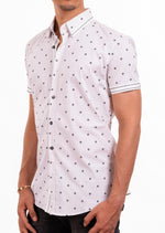 White Diamond Print Shirt