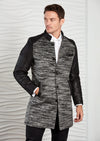 Gray with Black Sleeve Quilted Coat