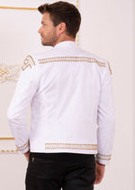 White Gold "Luxe" Studded Jacket