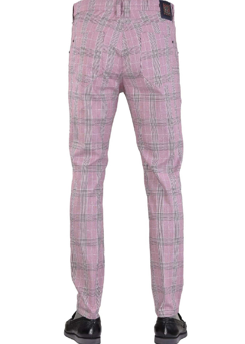 Pink Plaid Tech 2-Pcs Suit