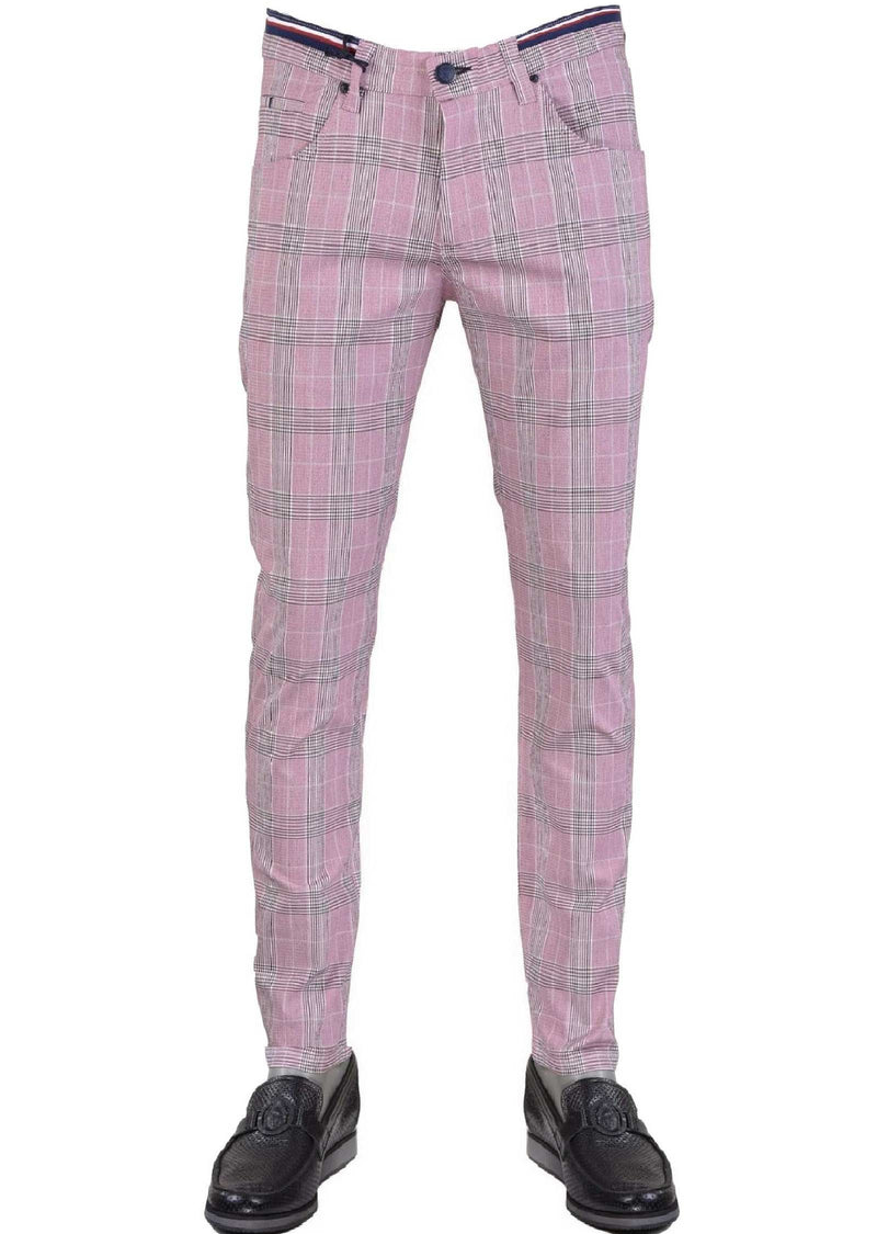 Pink Plaid Tech 2-Pcs Suit