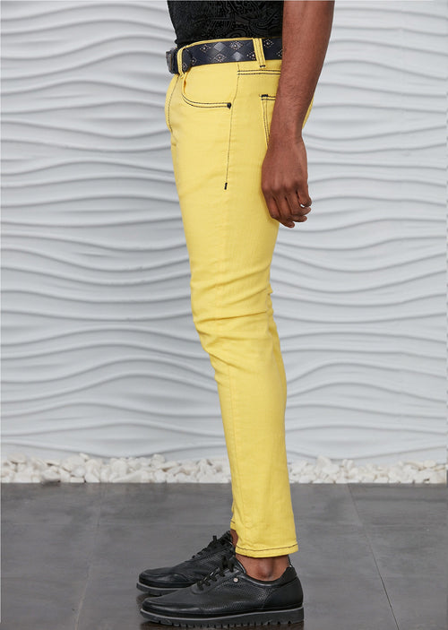 Yellow Luxe Slim Fit Jeans