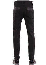 Black Zigzag Jacquard Tech Pants