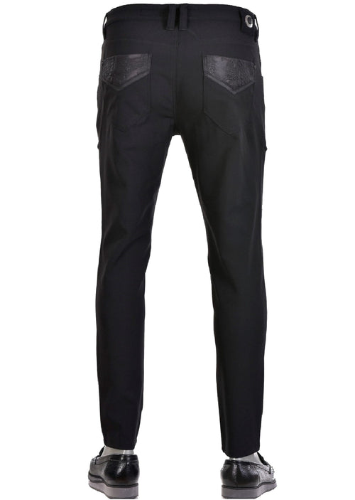 Black Baroque Jacquard Tech Pants